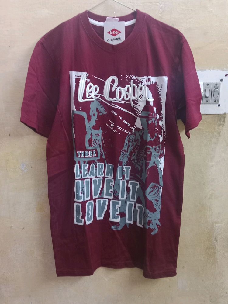 Lee Cooper Maroon Tshirt(Men's)