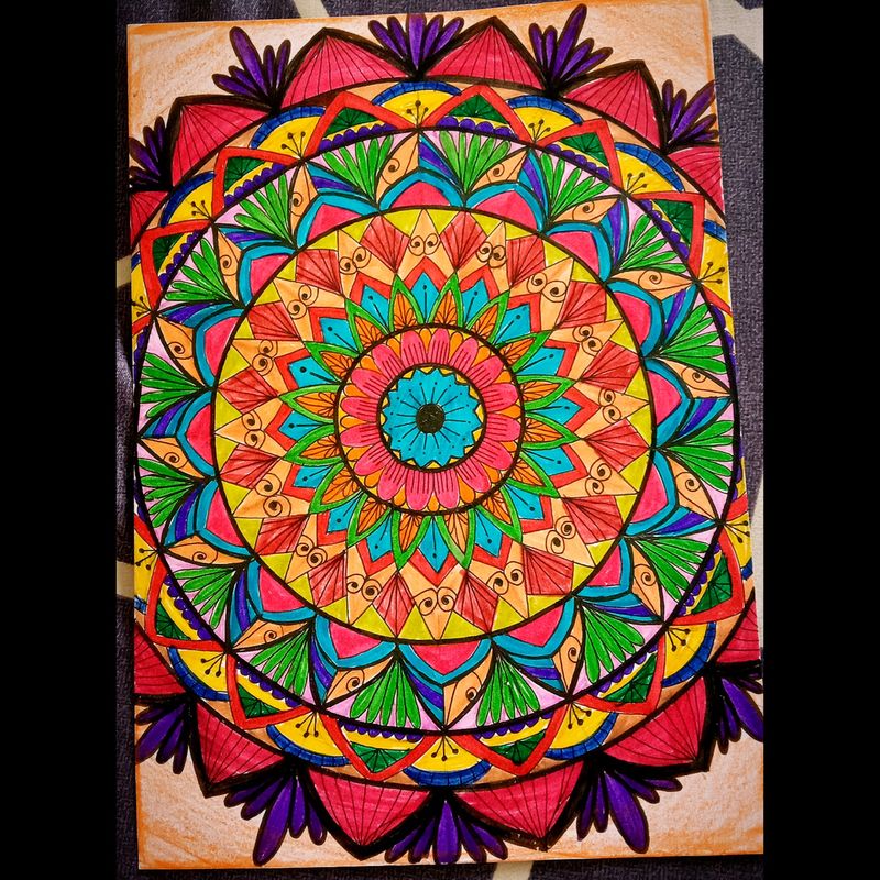 Coloured Mandala Art