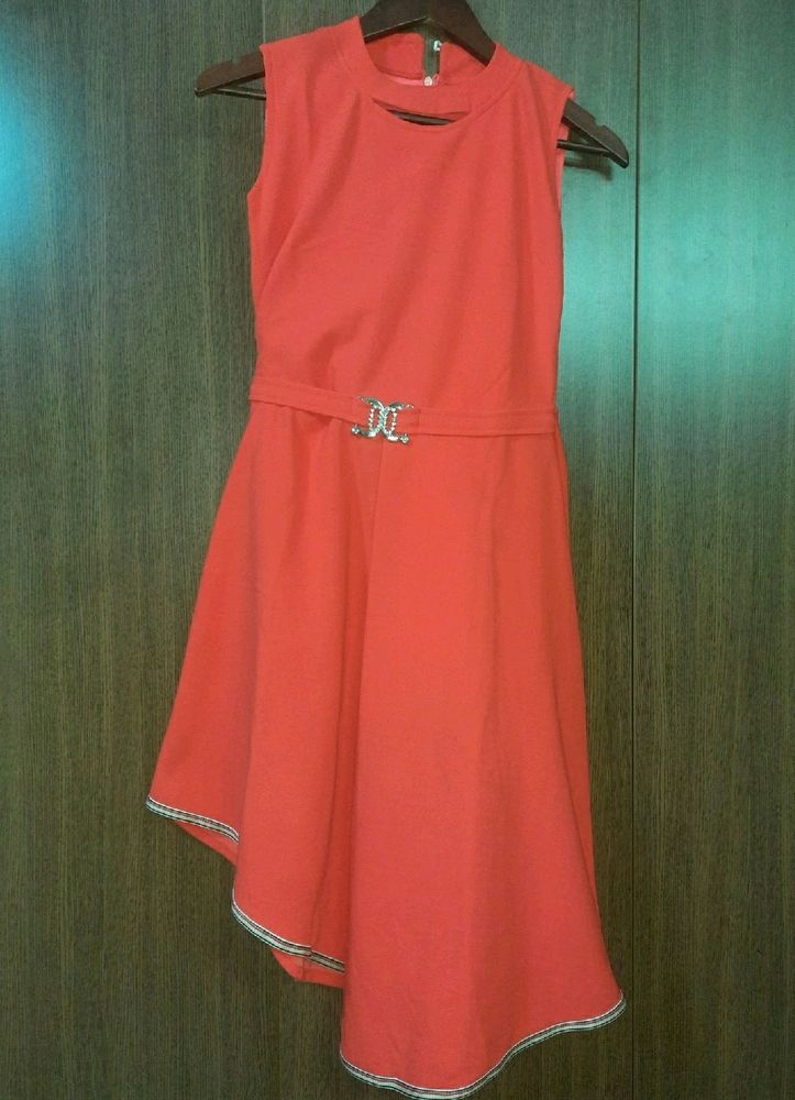 Crimson Red Designer Dress