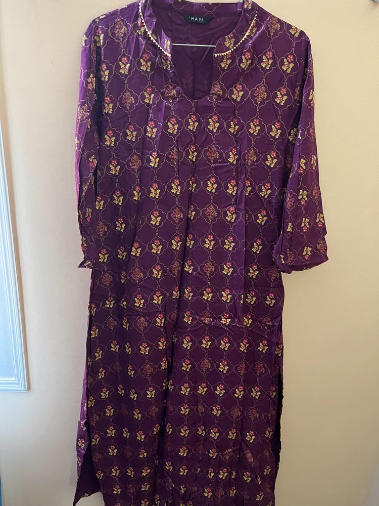 Women Purple Kurta