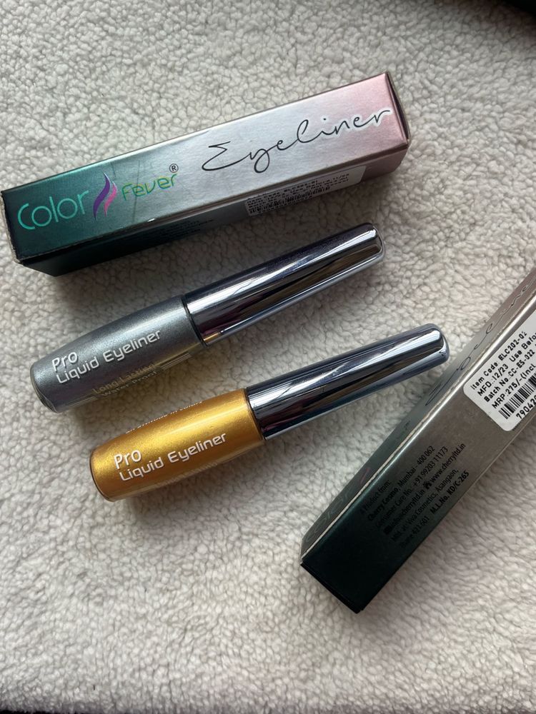 Color Fever Gold And Silver Eyeliners