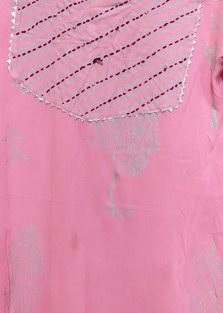 Pink Colour Sharara kurta Set For Girl