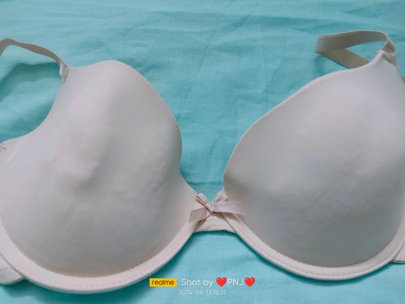 Baby Pink Padded And Underwired Bra