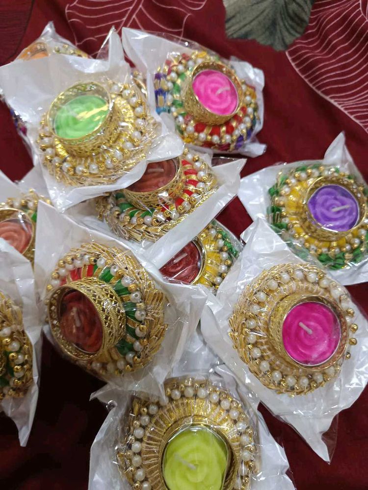 Decorative Diwali Candles Set Of 3