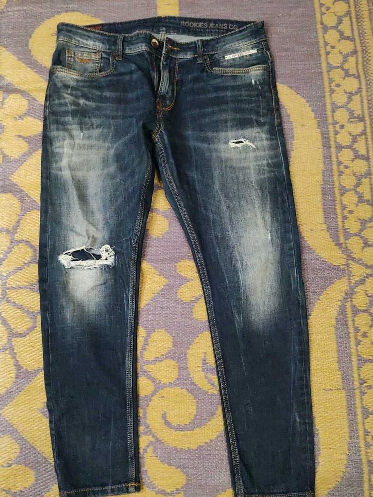 Blue Tapered Jeans