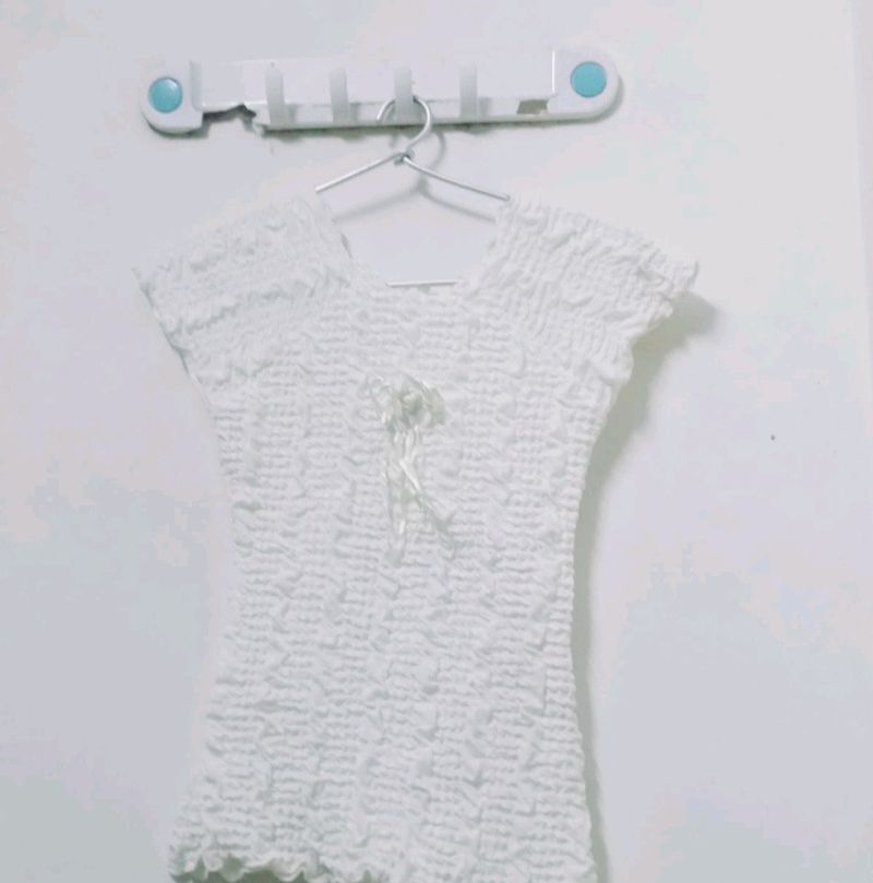 WHITE TOP FOR GIRL KID