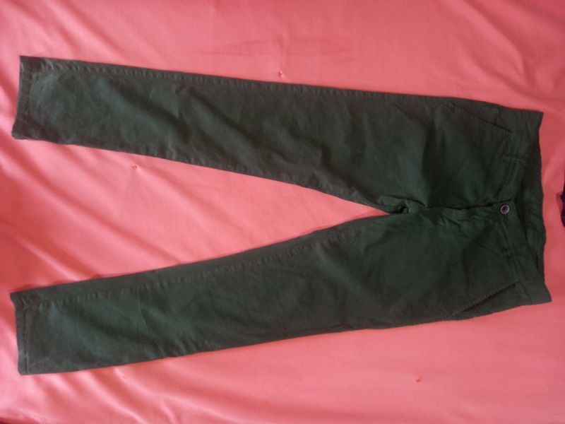 GREEN MEN FORMAL LONG PANTS