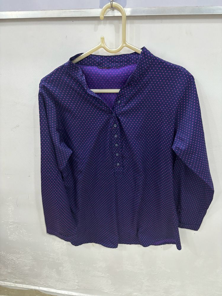 Purple Polka Dot Top