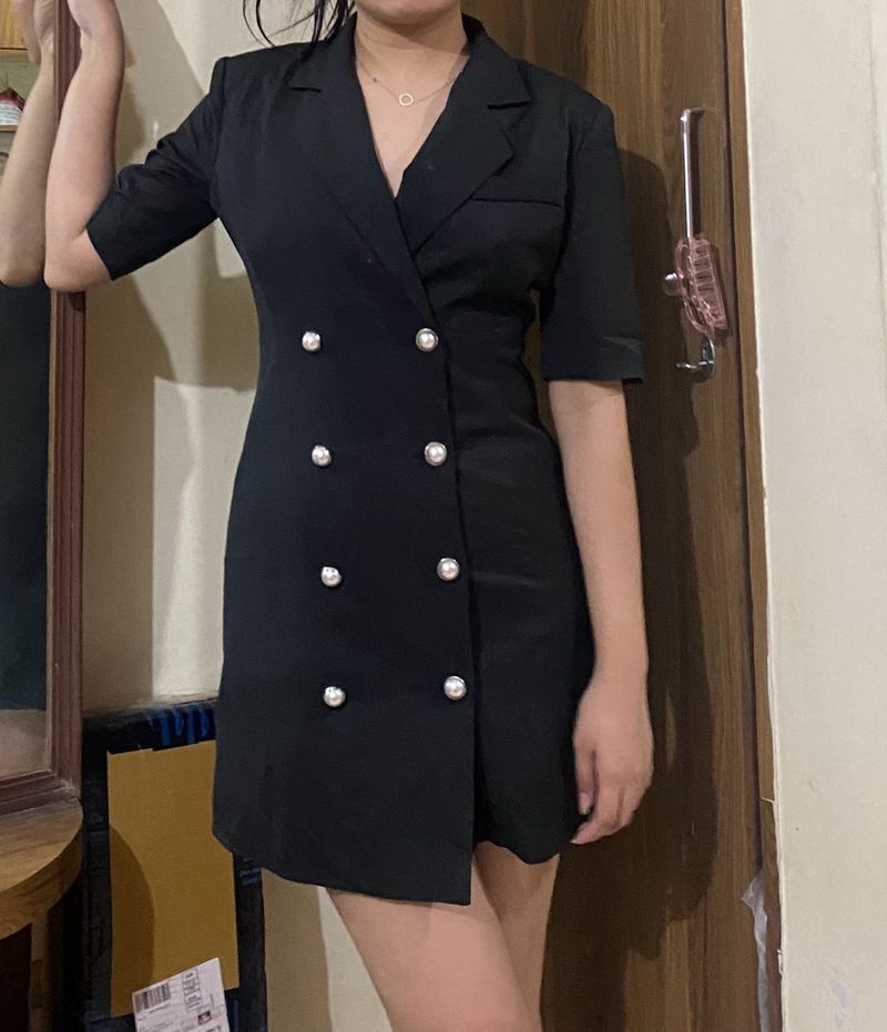 Black Buttoned Dress