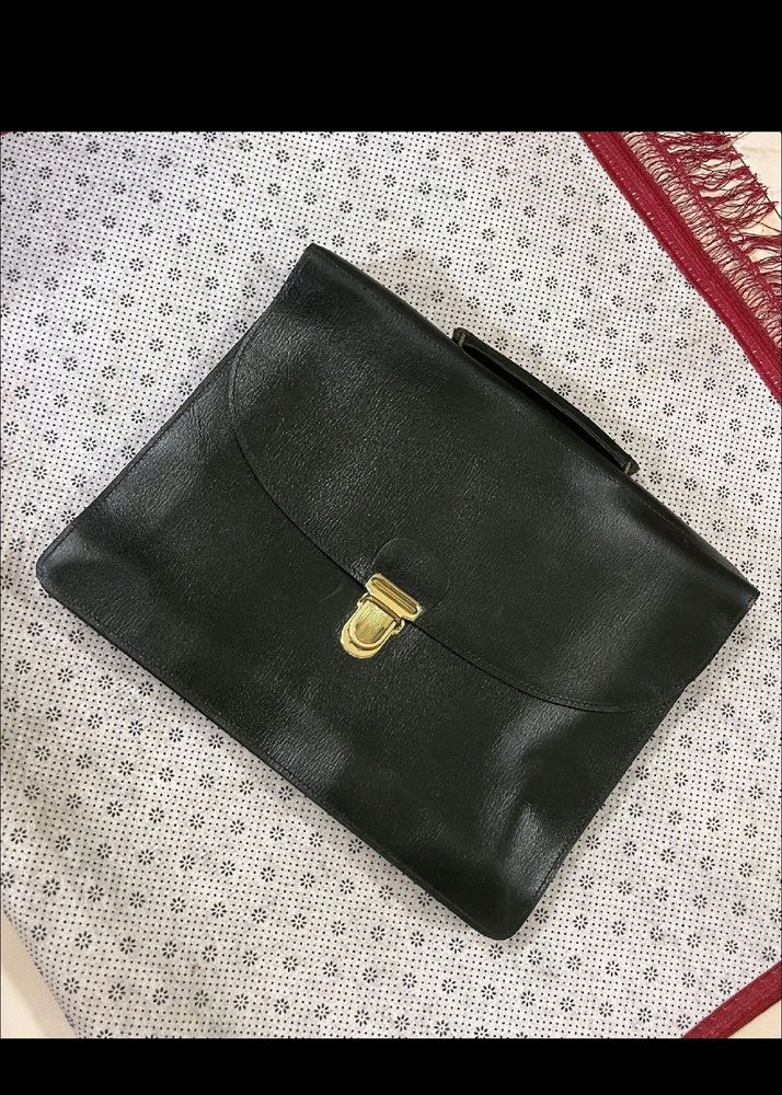 Original Leather Fire Tested Laptop Cum Office Bag