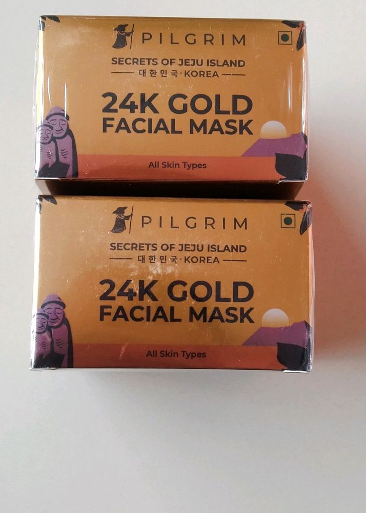 Combo Of 2 Pilgrim Gold Facial Mask