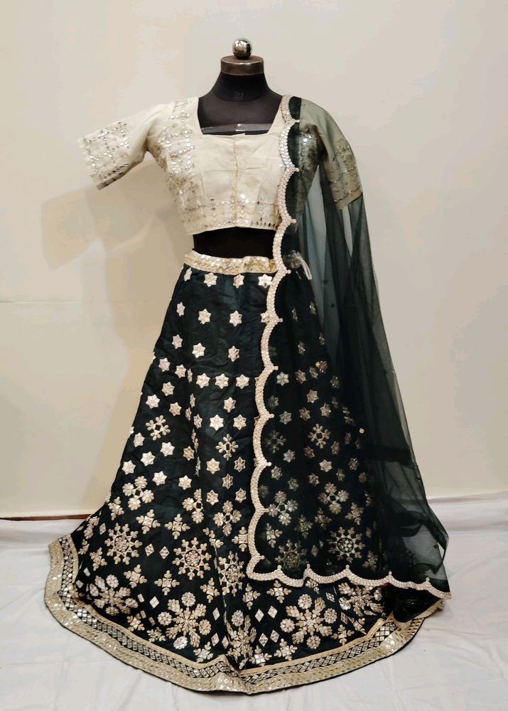 Dark Green Colour Heavy Lehenga