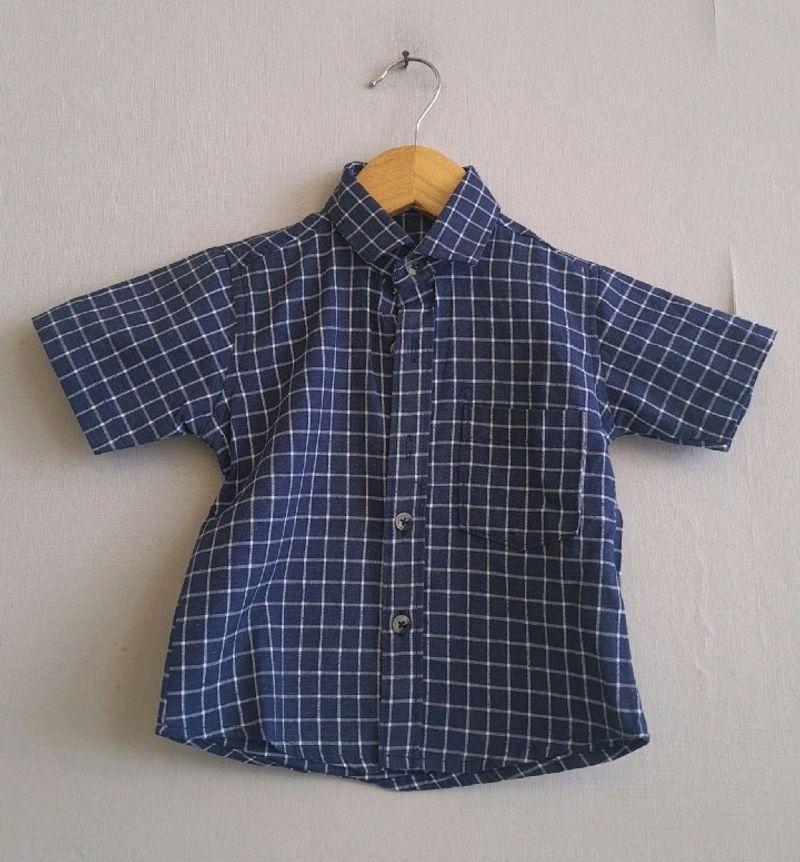 Navy Blue Shirt For 2-3 Year Old.