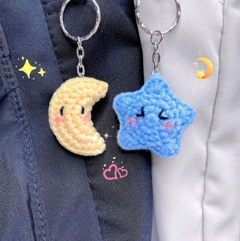 Crochet Couple Keychain