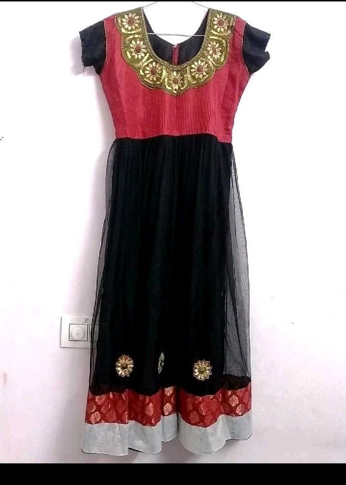 Netted Black Kurthi