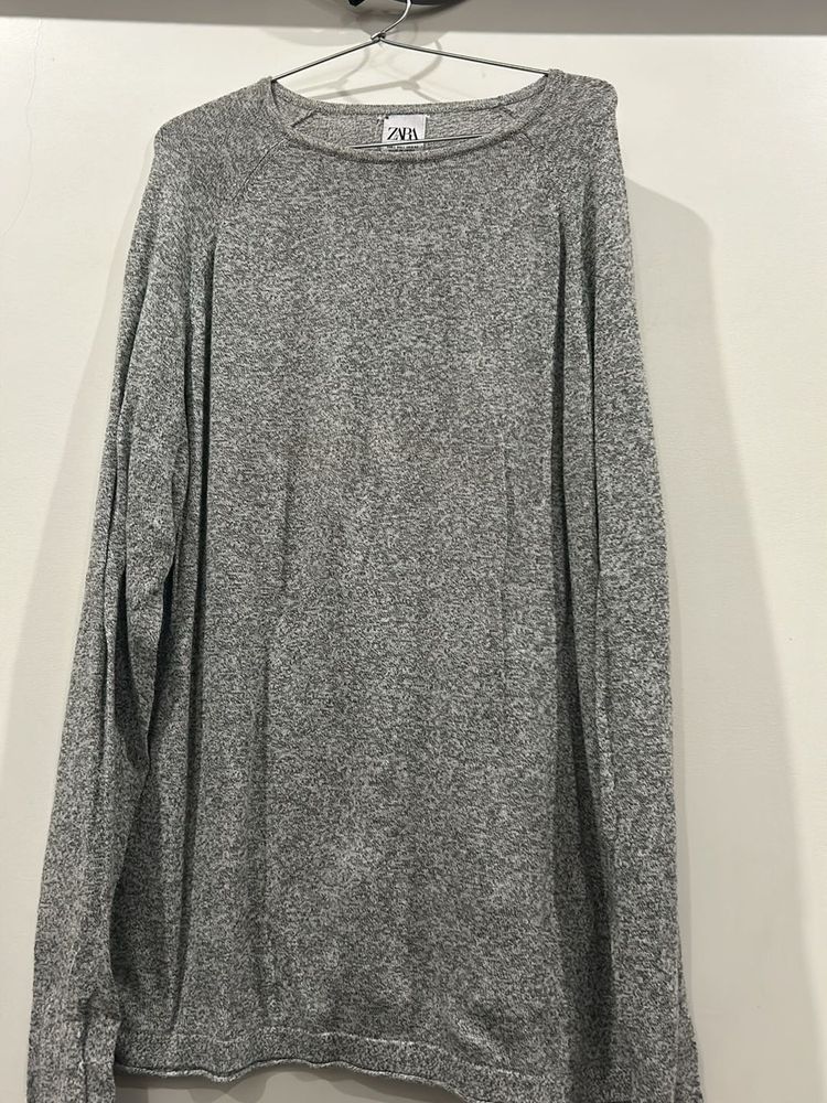 Zara XL grey Full Sleve Lose Tshirt