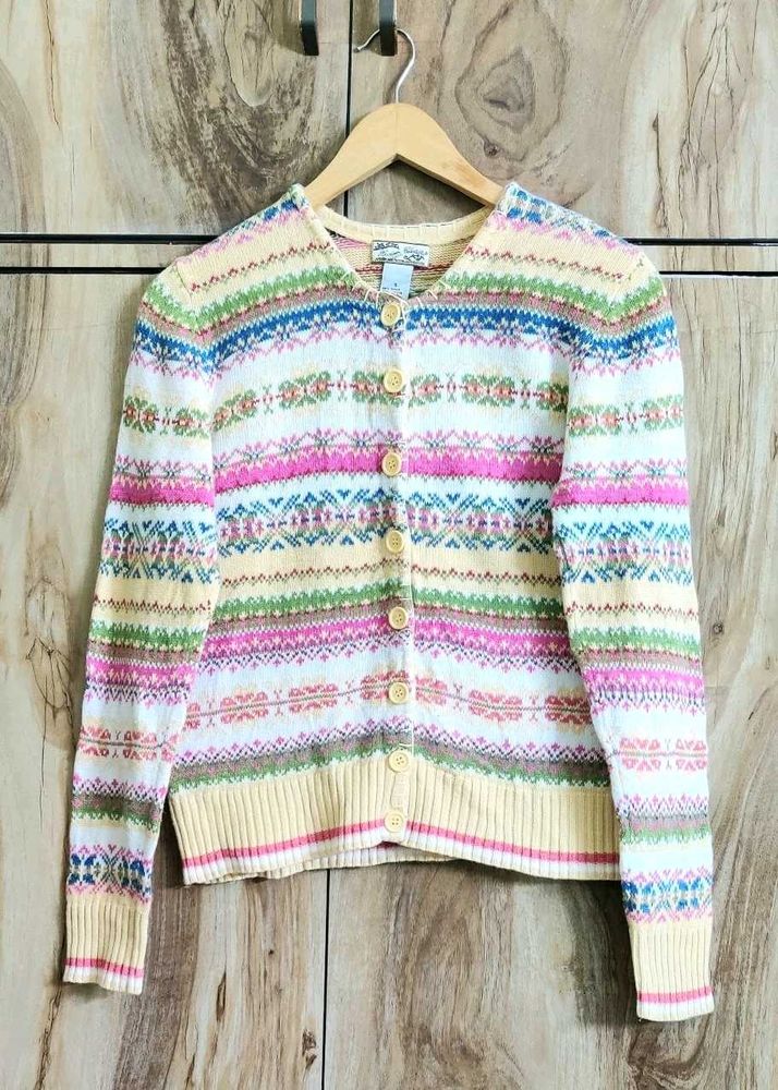 Colourful Designer Cardigan Size-36- Medium