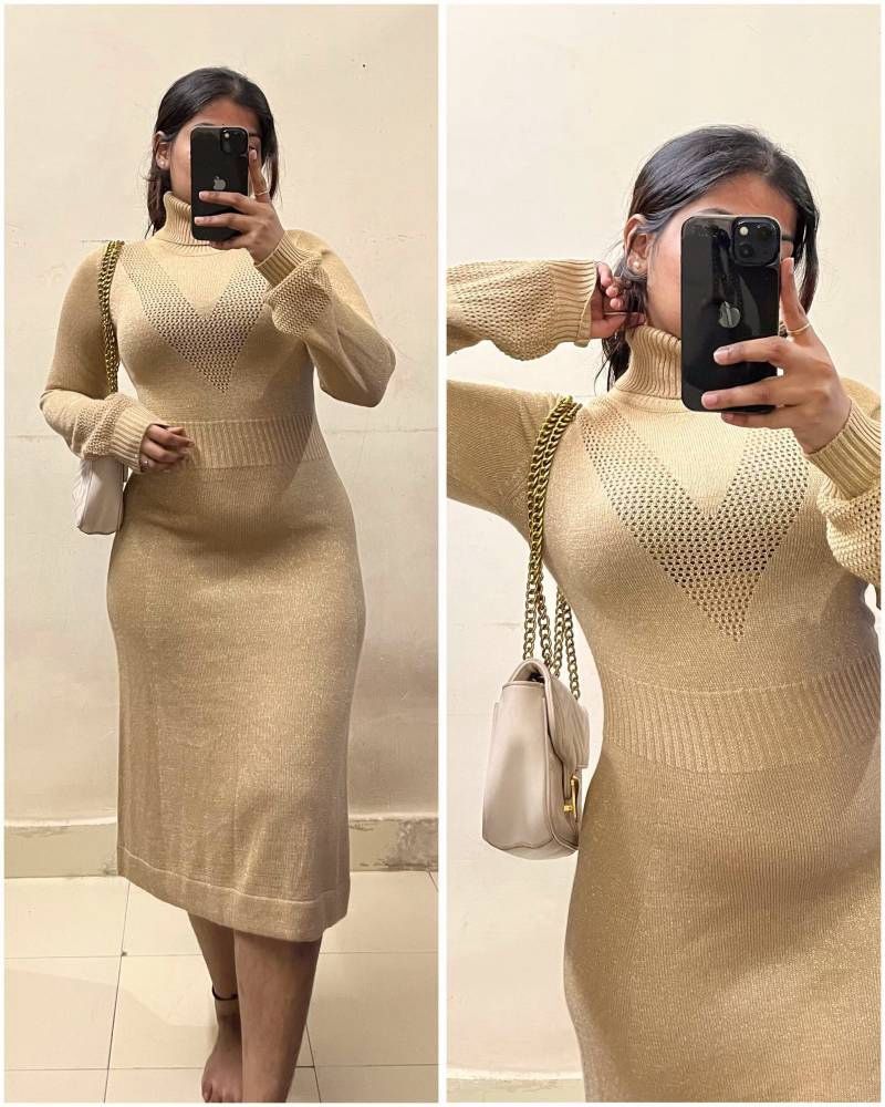 Golden shimmery bodycon Dress