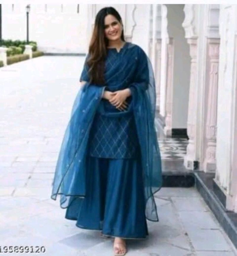 Used Plazo Kurti Dupatta