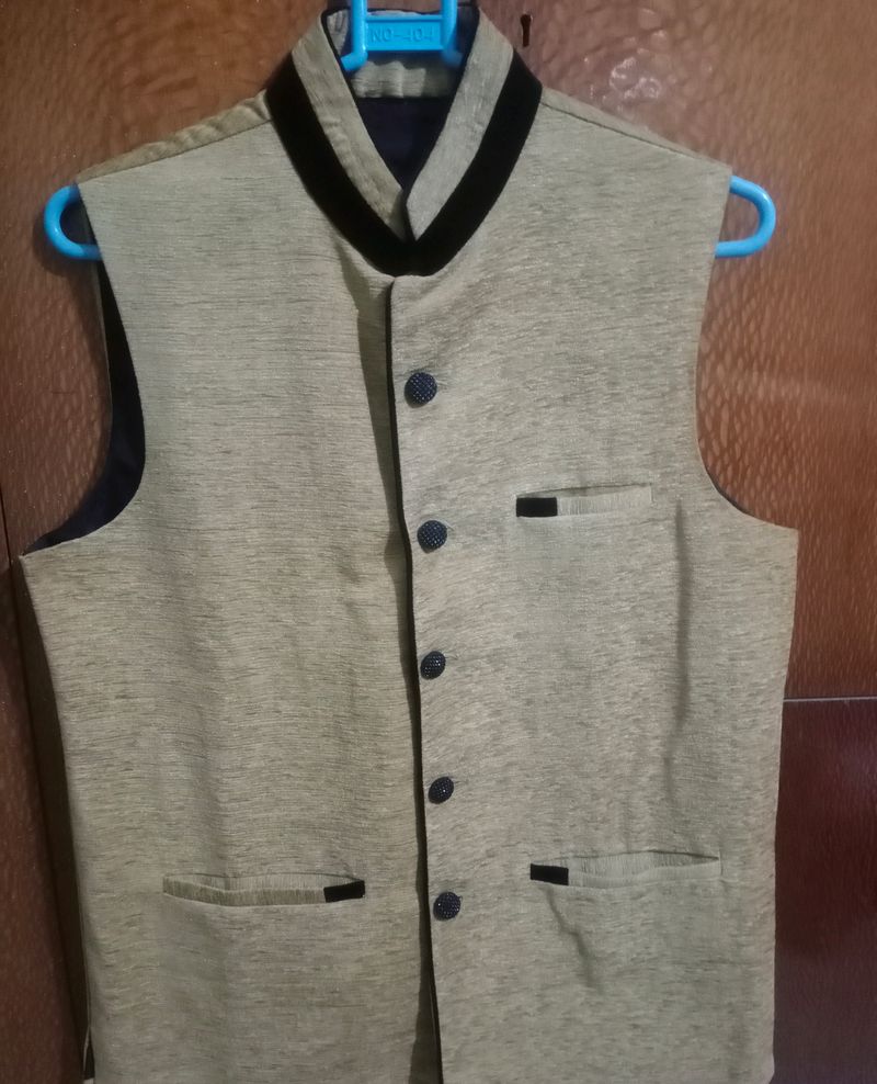 Golden Biege Nehru blazer