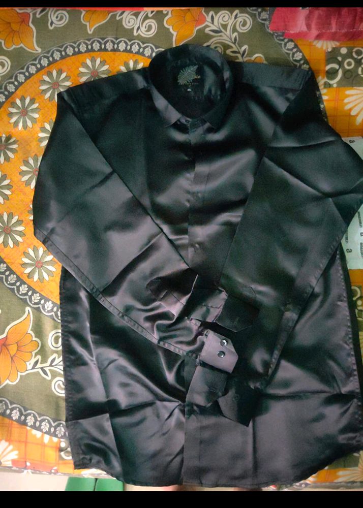 Satin Shirt 1 Time Used Regular FitSlim Full Sleev