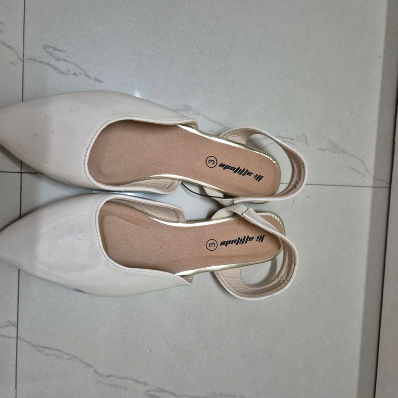 Beige Flat Pumps