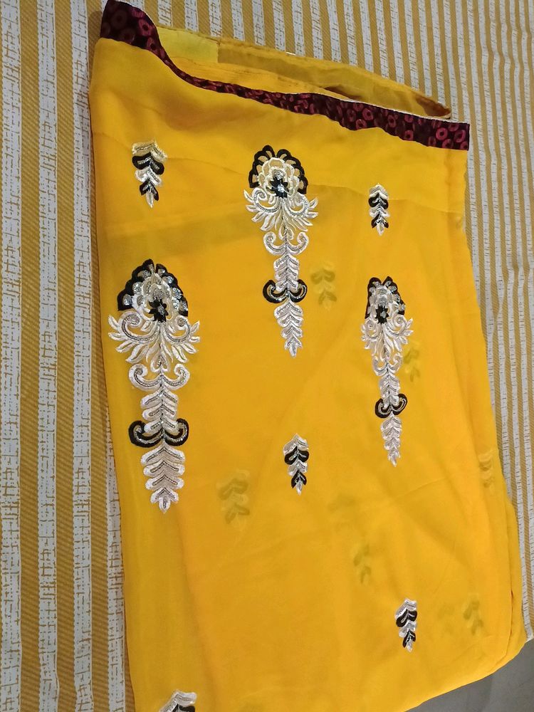 Beautiful Yellow Saree