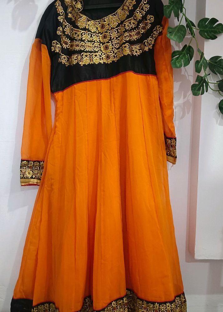 Orange Anarkali 💥 Accepting Coins Too