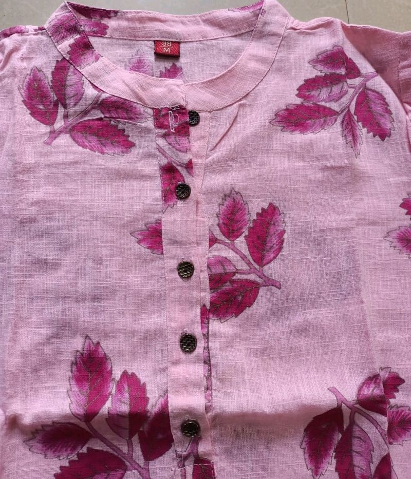 Pink Cotton Kurti