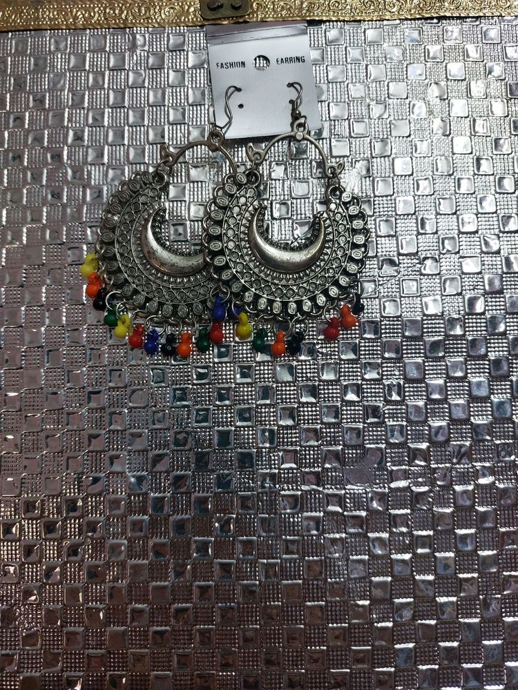 Silver oxidized earings