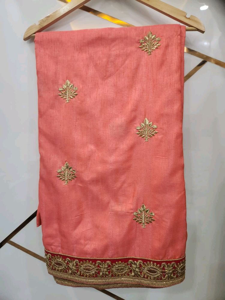 Pink Saree with Blouse