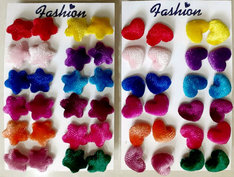 New item Designer 2 Dozen Velvet Flower Stud