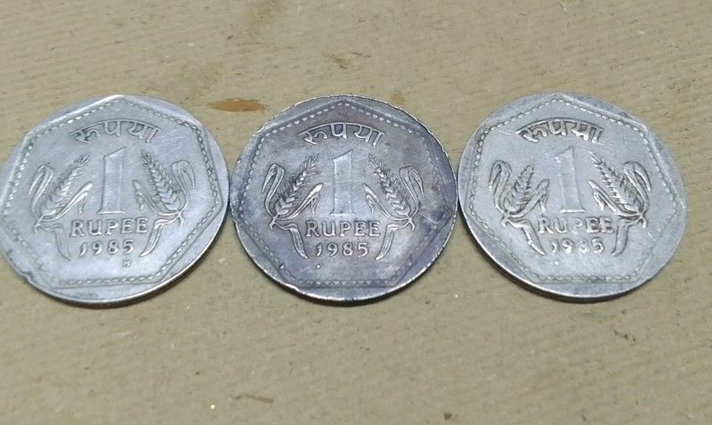 Rare 1 Rupees Old 3 Defferent Mint