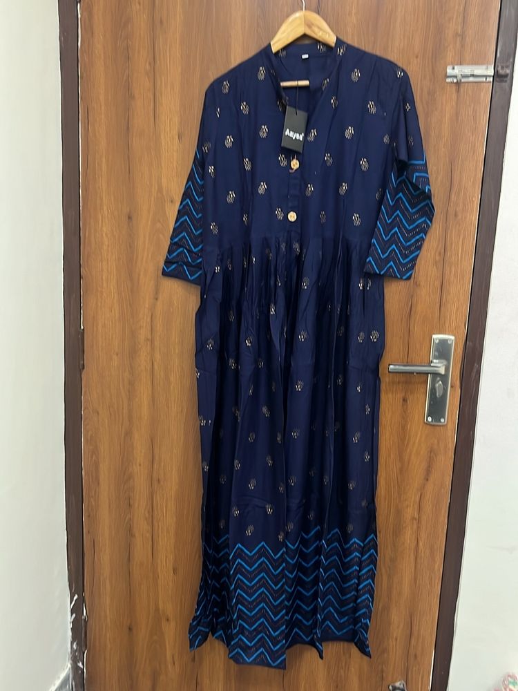 Navy Blue Anarkali Kurta For Women