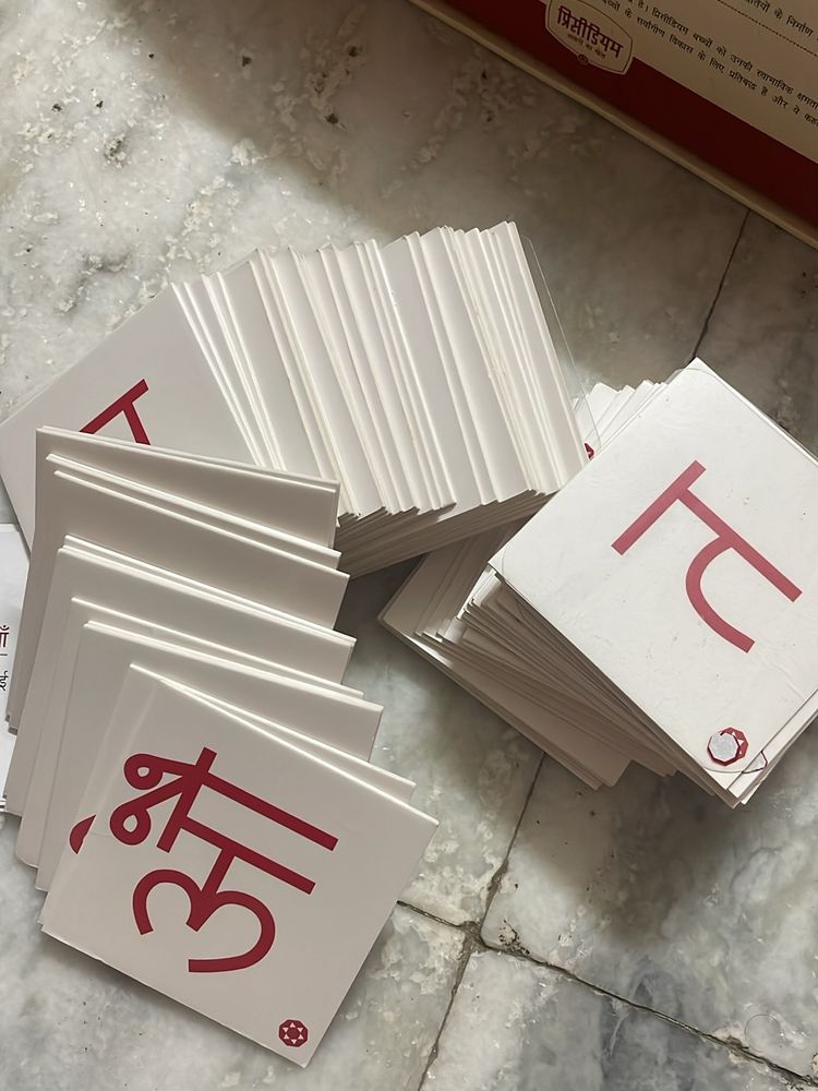 Hindi paper flashcards for kids