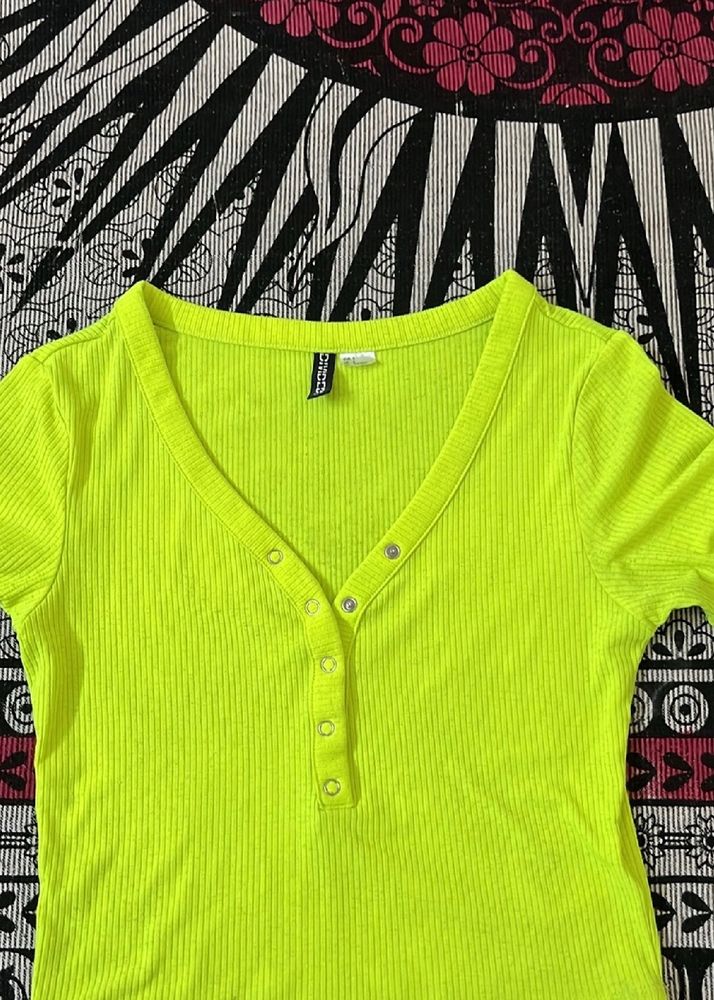 Fluorescent H&m Green Top