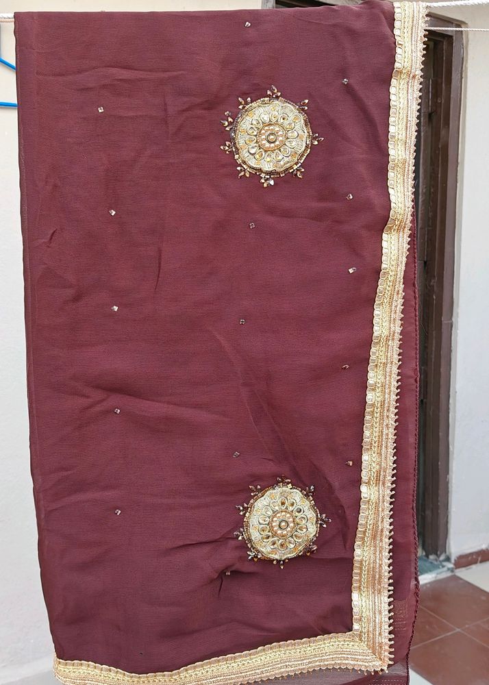 Saree With Stiched Blouse