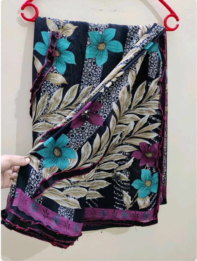 Multicolor Floral Saree