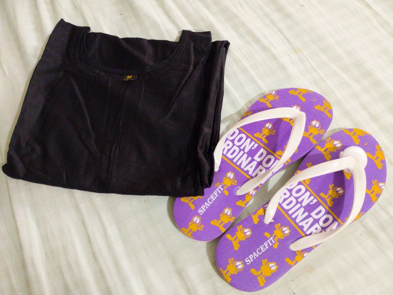 New Kurti+Free Hawai Flipflops Slippers