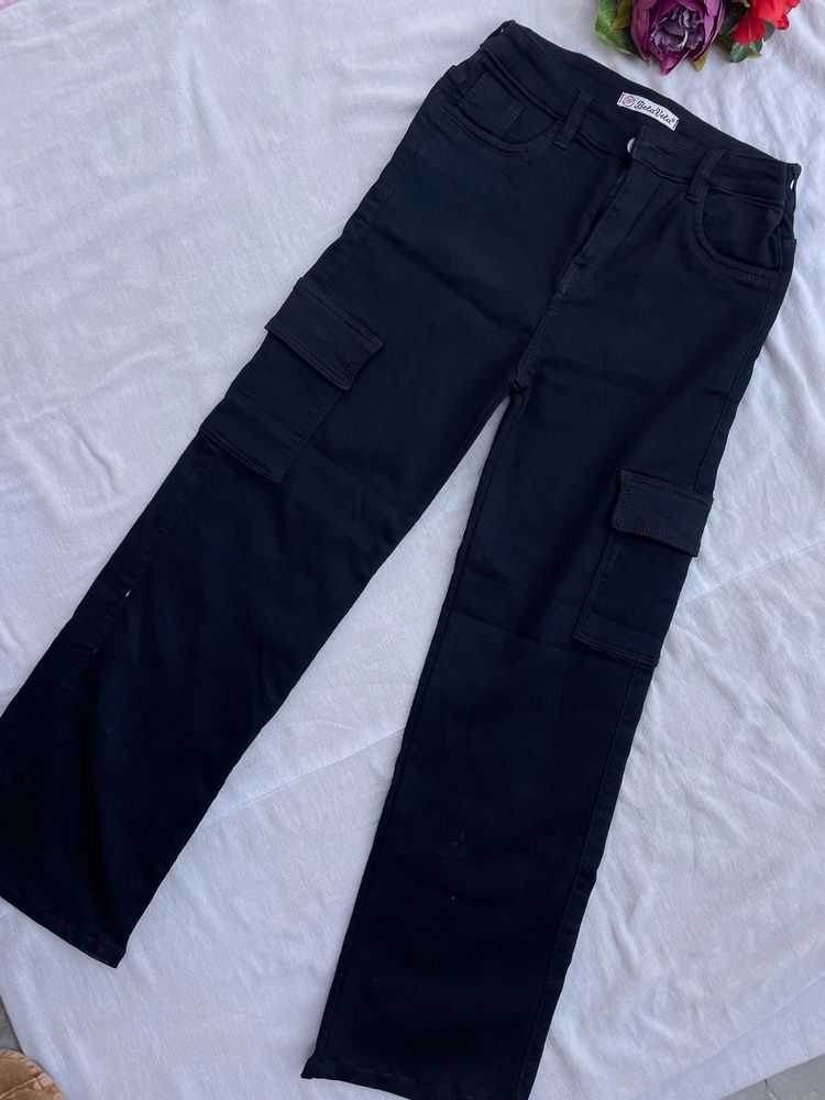 Cargo Jeans With Black Skinny Jean Free Gift