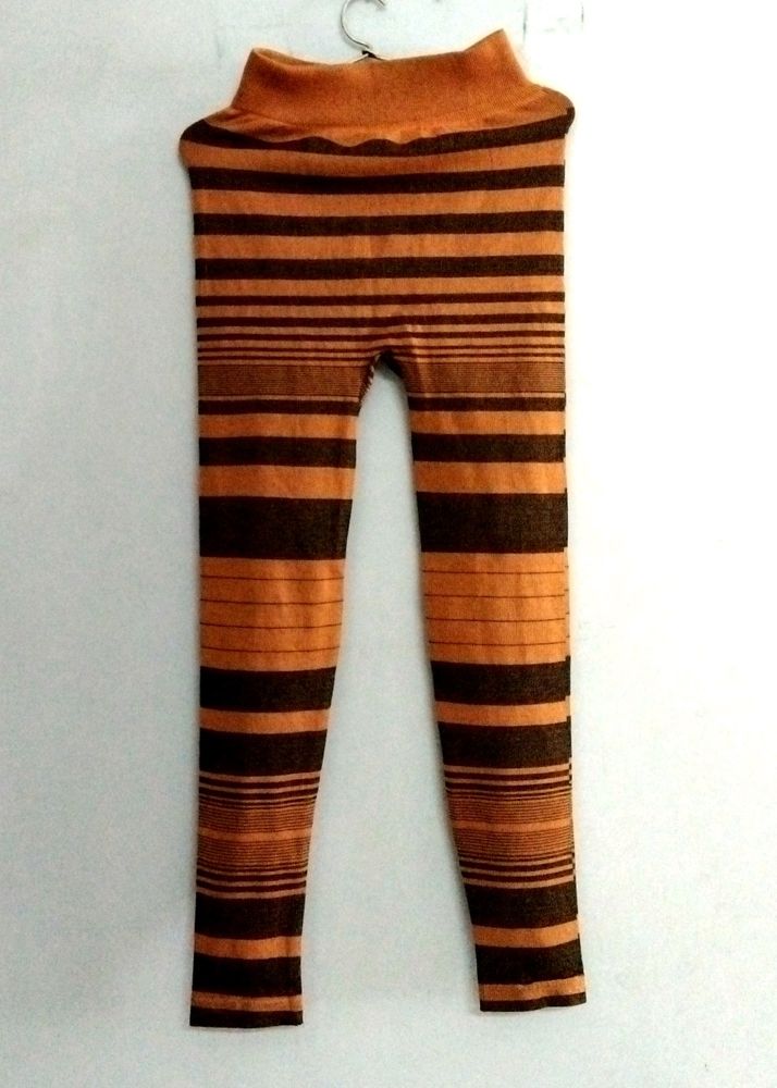 Brown Stripped Active Wear