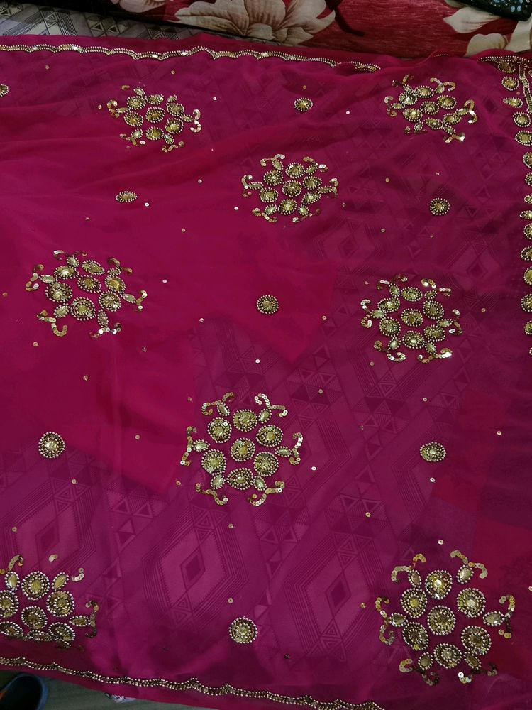 Beautiful Saree With Stiched Blouse