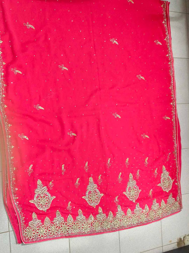 So Nice Pink Colour Saree