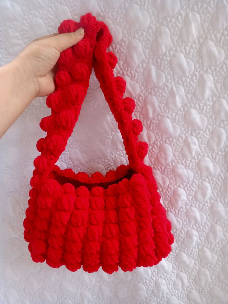 Red Crochet Handbag