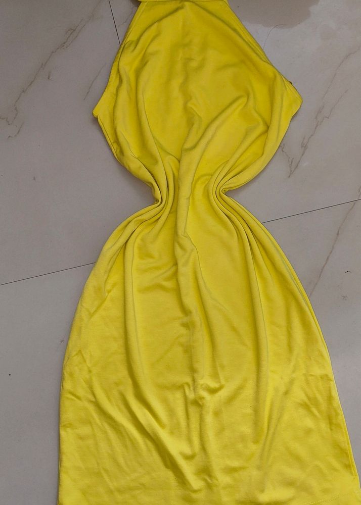 Lemon Yellow Bodycon Dress