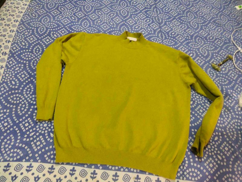 Men Or Women Vibrant Neon Green Imported Sweater