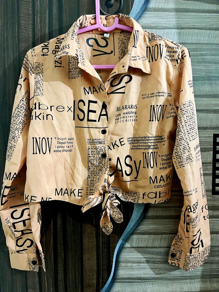 Newspaper Print Shirt