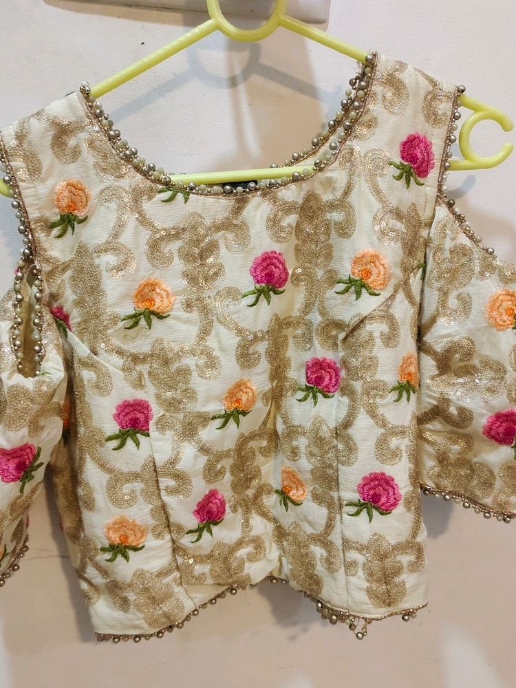 Golden Embroidered Blouse