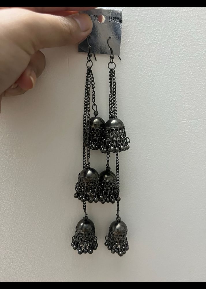 Black Metal Earrings