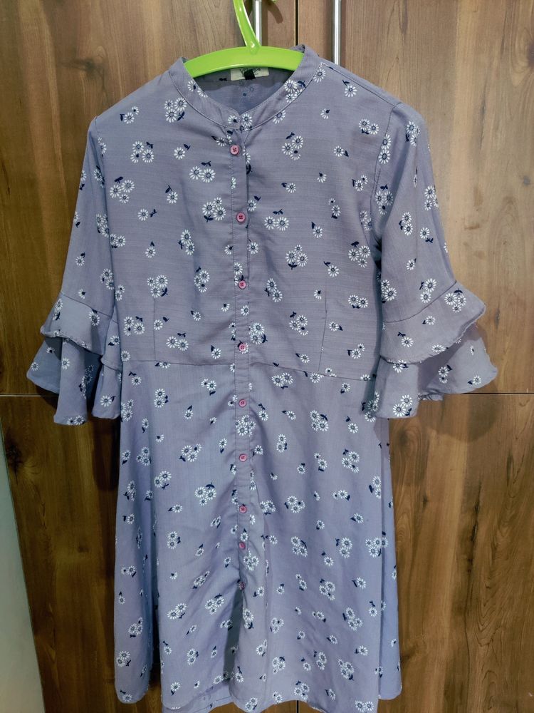 Lavender Floral Dress Large